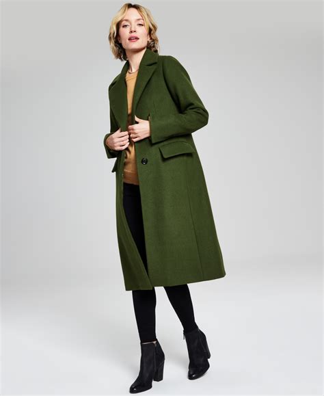 michael kors wool blend coat gray|Michael Kors single breasted coat.